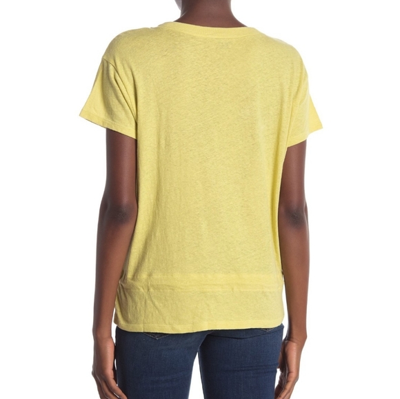 Madewell Drawstring T-Shirt Yellow - Picture 2 of 3